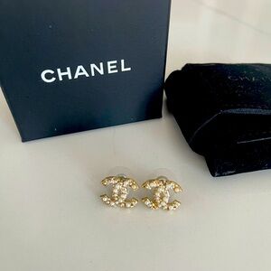 Authentic Chanel earrings with micro pearls.
